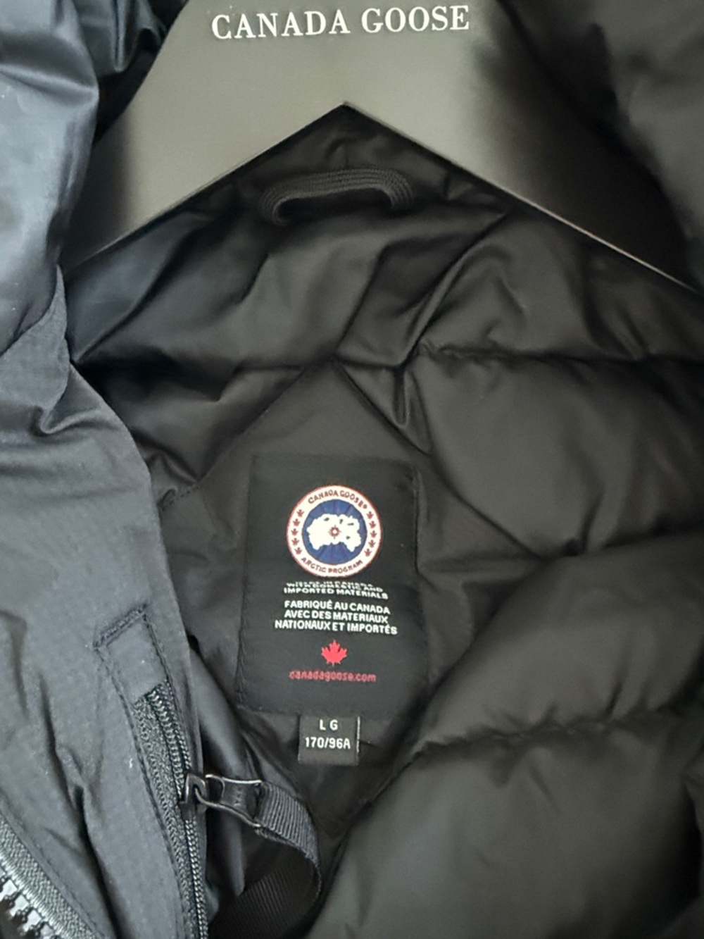 Canada Goose Black Hooded Down Puffer Jacket - Picture 2 of 4